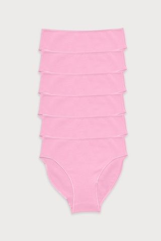 Malabadi Kadın Pembe 6'lı Paket Modal Dar Kalıp Ara Bel Slip Külot 187