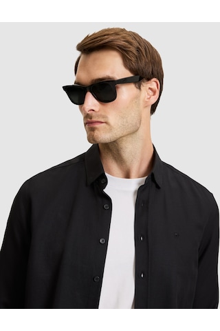 Pierre Cardin Siyah Slim Fit Dokulu Uzun Kollu Gömlek 50333820-vr046