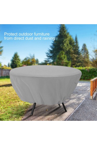 Ximistore9 Dış Mekan Daire Masa Sandalye Koruması - Su Geçirmez, Güneş Ve Toz Koruyucu Gri Örtü