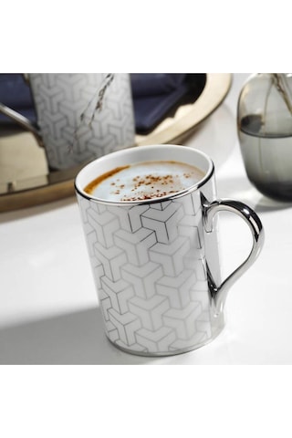 2 'li Kaplama Mug Platin 10951 Gri
