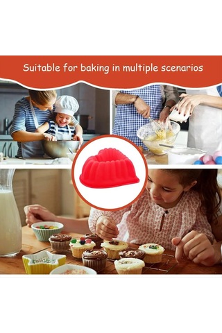 Gatherco Kalp Şeklinde Yivli Kek Kalıbı Yivli Kalıp Silikon Kalp Şeklinde Kek Kalıbı Tatlı Kek Kalıbı Yapışmaz Kalp Kek Yapıcı