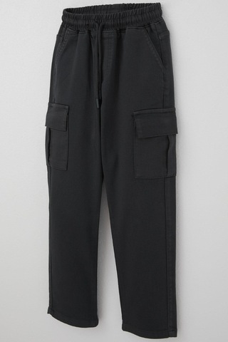 Breeze Erkek Çocuk Pantolon Kargo Cepli Beli Lastikli 6-10 Yaş, Füme Füme