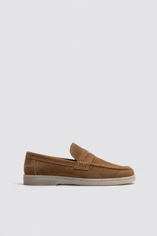 Antioch Kalın Tabanlı %100 Süet Loafer Bej