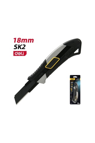 Delı Profesyonel 18 Mm Sk2 Kırılabilir Maket Bıçağı Alüminyum Alaşımlı Gövde