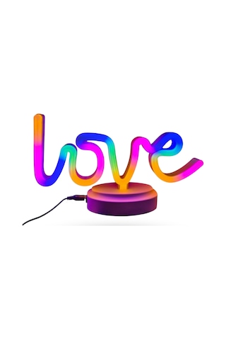 Büro Ev Ofis Hediyesi İçin Usb Pilli Neon Işıklı Love Yazılı Masaüstü Gece Lambası Diğer