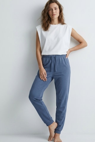 Elemge %100 Pamuk Compact Penye Süprem Kadın Pijama Altı Cepli Regular Fit Manşet Paça Esnek Terletmez İndg İndigo