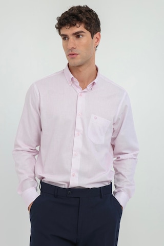 Dufy Erkek Regular Fit Uzun Kol Mor Gömlek-18452