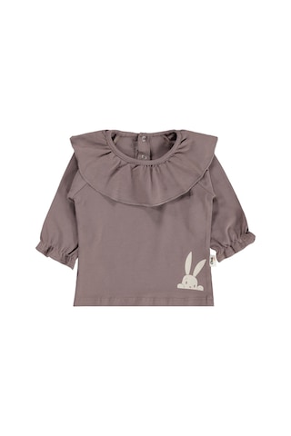 Civil Baby Tavşan Baskılı Kolu Büzgülü 6-18 Ay Sweatshirt - Kahverengi