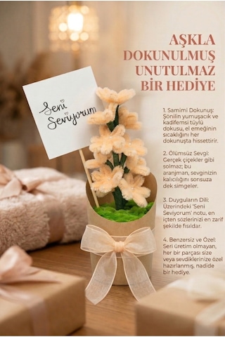 Şönil Çiçek Yavruağzı - Kraft Saksı