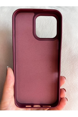 Apple Uyumlu iPhone 16 Pro Max Logolu İçi Kadife Silikon Lansman Kılıf