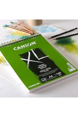 Canson Xl Draw Eskiz Ve Resim Defteri, Spiralli, 50 Sayfa, A3, 160g