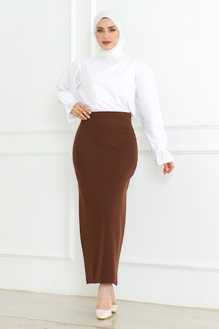 İbrahim Burak Etiler Collection Etek Kahverengi 401 İbrahim Burak Etiler Collection Etek Kahverengi 401