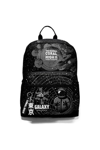 Bölmeli Siyah Galaxy Ortaokul Çantası - Erkek Çocuk Genel