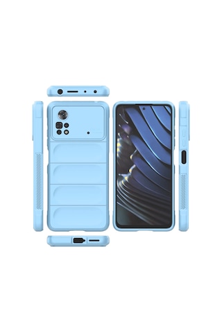 Poco X4 Pro 5g Kılıf Optimum Silikon - Sky Blue