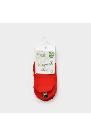 Biorganic Cute Nakışlı Sneakers Çorap 68388 Kırmızı