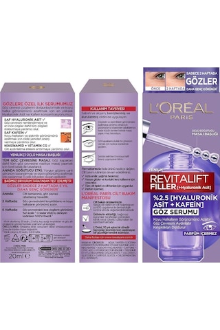 L'Oréal Paris Revitalift Filler Göz Serumu 20 ML