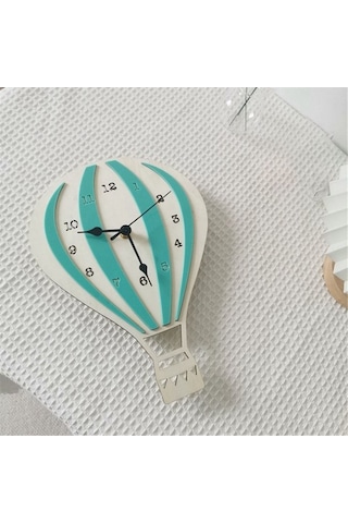 Goldenqian Ev Ofis Için Sıcak Hava Balonu Şekilli Sessiz Duvar Saati, Gri 0azj3n Gri