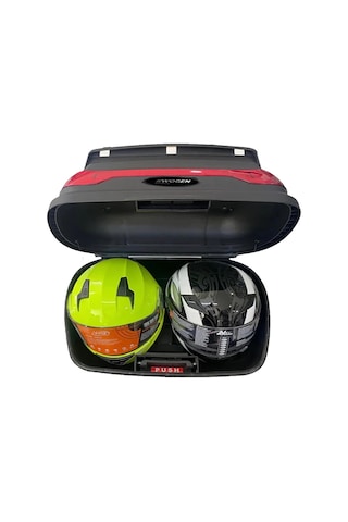 Wogen Motosiklet Arka Çantası 52 Lt Üst Bagaj + Sırt Dayama Siyah