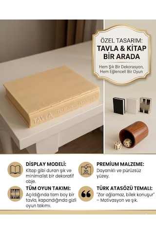 Tavla Seti Kitap Tasarım Hediyelik