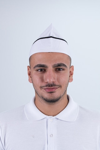 Chef Bone Kep Aşçı Şef Şapkası Beyaz Siyah Biyeli Çok Renkli