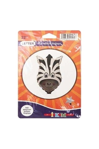 Zebra Folyo Balon 1 Adet Gri