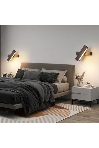 Yatak Odası Başucu Duvar Lambası Dönen Duvar Lambası A Siyah