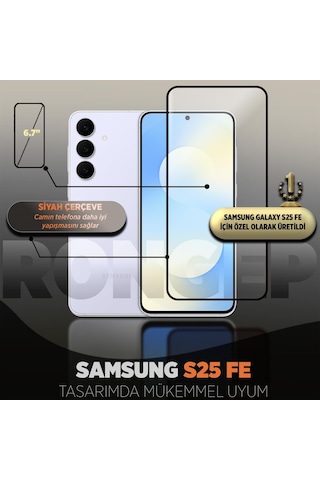 Full-glass Samsung Uyumlu Galaxy S25 Fe İçin Ekran Koruyucu 9h Sertlikte Anti-static Temperli S25 Fe Ekran Görüntü Ve Dokunmayı Etkilemeyen Çizik Ve Darbelere Karşı Samsung Uyumlu S25 Fe Ekran Koruyucu