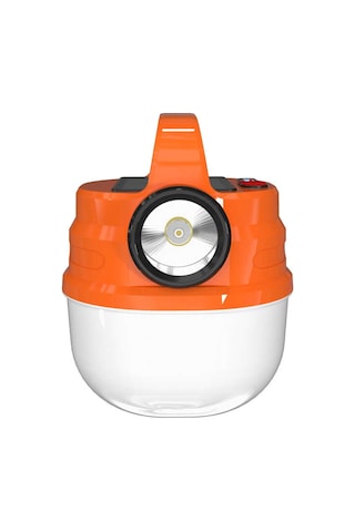 Powermaster Hb-v70 Çift Işıklı 6 Modlu El Feneri+5 Kademe 50 Watt Şarj Edilebilir Kamp Feneri Çok Renkli