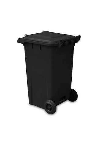 Siyah Plastik Çöp Konteyneri 240 Litre Konteyner - A+ Isıya Karşı Siyah