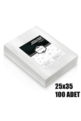Vı'orıo 25x35 Tırtıklı Vakum Makinesi Poşeti 100 Adet