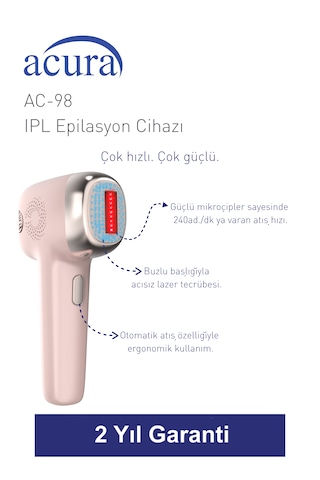 Acura Ac-98 Ultra Hızlı, Sınırsız Atışlı Buz Lazer Ipl Lazer Epilasyon Cihazı