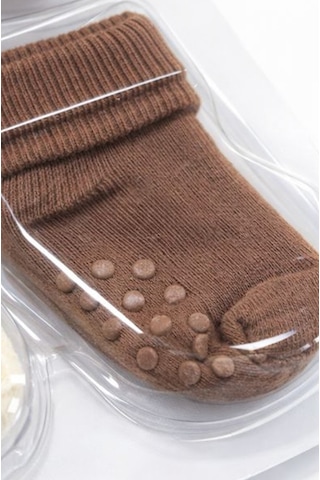 Yetiş Socks Bebek Kaydırmaz Tabanlı Çorap Çok Renkli