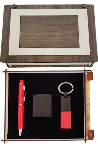 Hediye Seti Kalem Anahtarlık Ve Çakmak