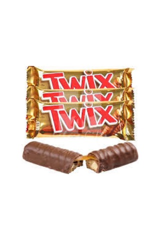 Twix Bar Çikolata 25 Adet Bar Çikolata 50 Gr