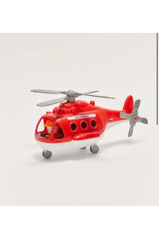 Fileli Figürlü İtfaiye Temalı Helikopter Tekerlekli Döndürülebilir Pervaneli Oyuncak Hava Taşıtı
