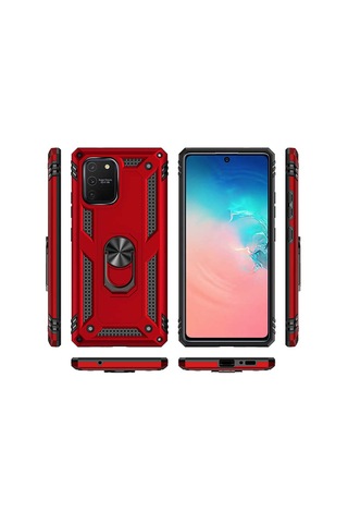 Samsung Uyumlu Galaxy A91 S10 Lite Kılıf Zore Vega Kapak Gri