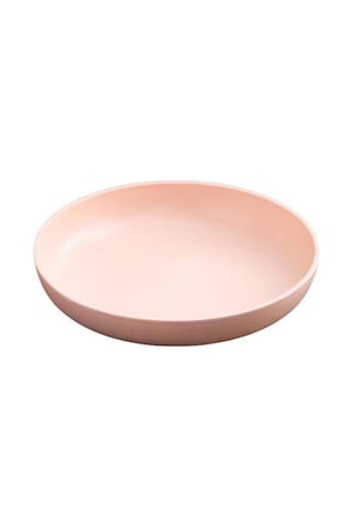 Pembe Çevre Dostu Yemek Tabağı Düz Renk Yuvarlak Şekil Sofra Takımı 21 Cm