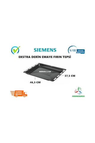 Siemens Uyumlu Ekstra Derin Emaye Firin Tepsi 46,5 X 37,5 Cm - 417747386