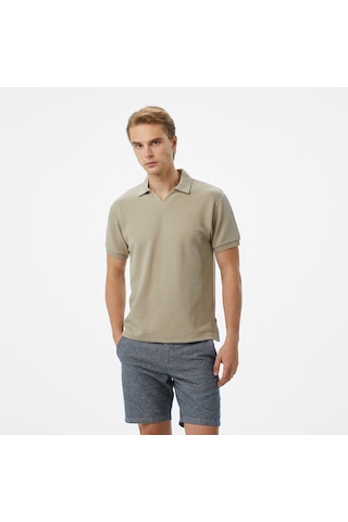 Nautica Erkek Bej Classic Fit Polo Çizgili K55310t Bej