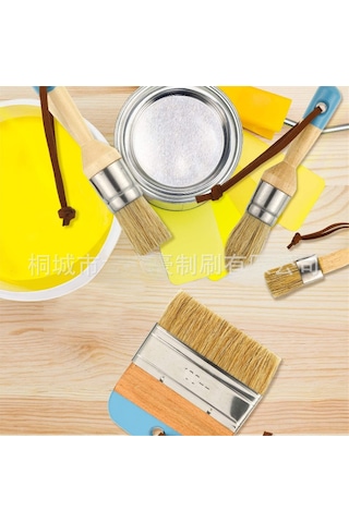 Yunboo Mobil 5'li 1 İnç Domuz Tüy Fırça Seti - Ahşap Mobilya Boyama Ve Mürekkep Parlaklaştırma İçin Hassas Uygulama