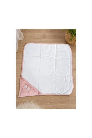Zıpır 80cm 85cm Kapüşonlu Bebek Banyo Havlusu %80 Pamuk Yumuşak Kundak Havlu Yenidoğan Erkek Bebek Pudra Renk Banyo Havlusu Pudra Diğer