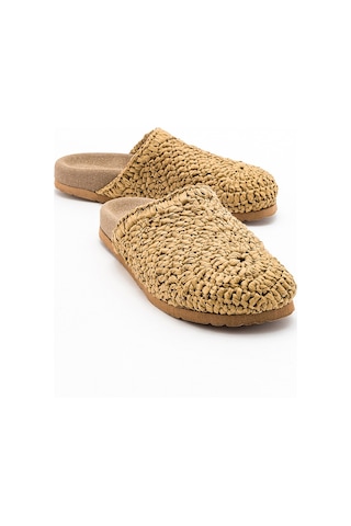 Luvishoes Loop Açık Taba Örme Kadın Terlik Açık Taba