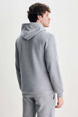 Ucla Jepsen Gri Kapüşonlu Nakışlı Standard Fit Erkek Sweatshirt Gri