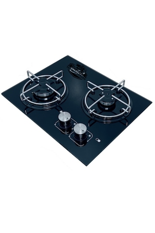 Karavan İki Gözlü Ankastre Karavan Ocağı Çakmaklıklı Gaz Emliyetli 30 X 38 Cm Cam Çok Renkli