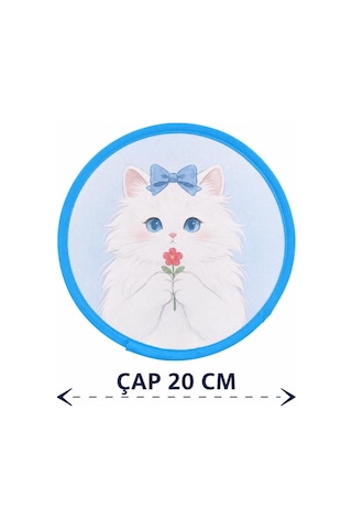 Katlanabilir Mini Yelpaze Kedi Desenli Taşınabilir Cep Yelpazesi, Çantalı Yazlık El Yelpazesi, Hafif Ve Pratik