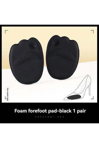 Hangfox Bayan Ön Ayak Ağrısı Önleyici Süper Yumuşak Yarım Numara Ayaklık, Ayakkabı Büyüklüğünü Ayarlama Aleti Siyah Ve Bej, 2 Çift