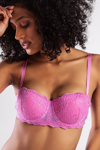 Lenaca G.colors Push Up Strapless Bra, Pembe Konforlu Ve Şık Sütyen Çok Renkli