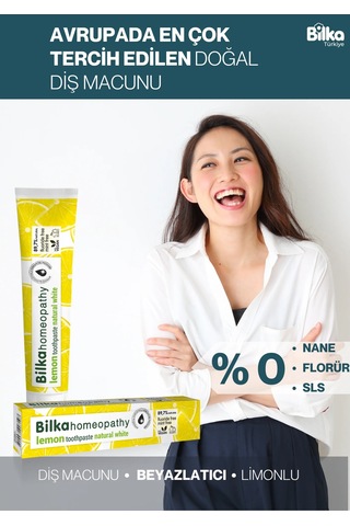 Homeopati Diş Macunu Natural White Limonlu