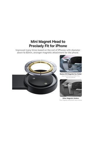 Yifomall Araç Telefon Tutucu Manyetik, Çekmeceli Süngerli, Navigasyon İçin Uygun, Tüm Telefon Modelleriyle Uyumlu, Düz Yüzeylerde Sabit Kurulum