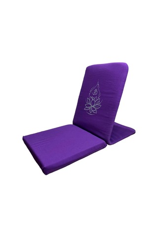 Yogaezo Lotus Çiçeği Baskılı Backjack Meditasyon Sandalyesi Mor Mrbj10